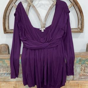 Boston Proper large purple blouse